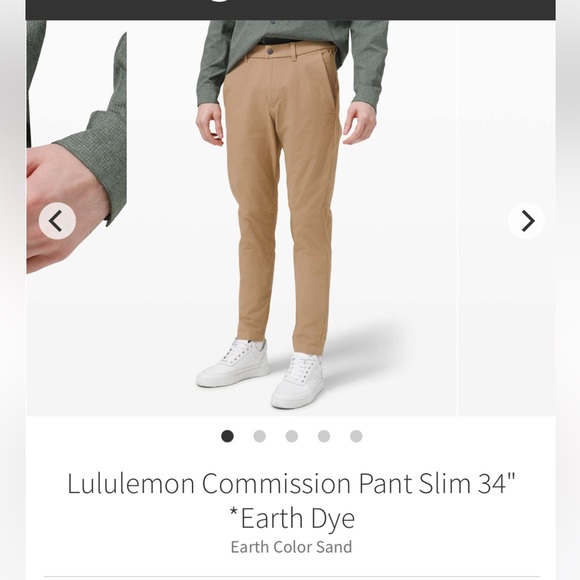 lululemon athletica Other - Lululemon commission slim pant earth dye sz 34‎ x 29